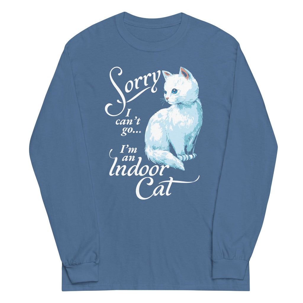 Sorry I Can't Go I'm An Indoor Cat Unisex Long Sleeve Tee product image 6