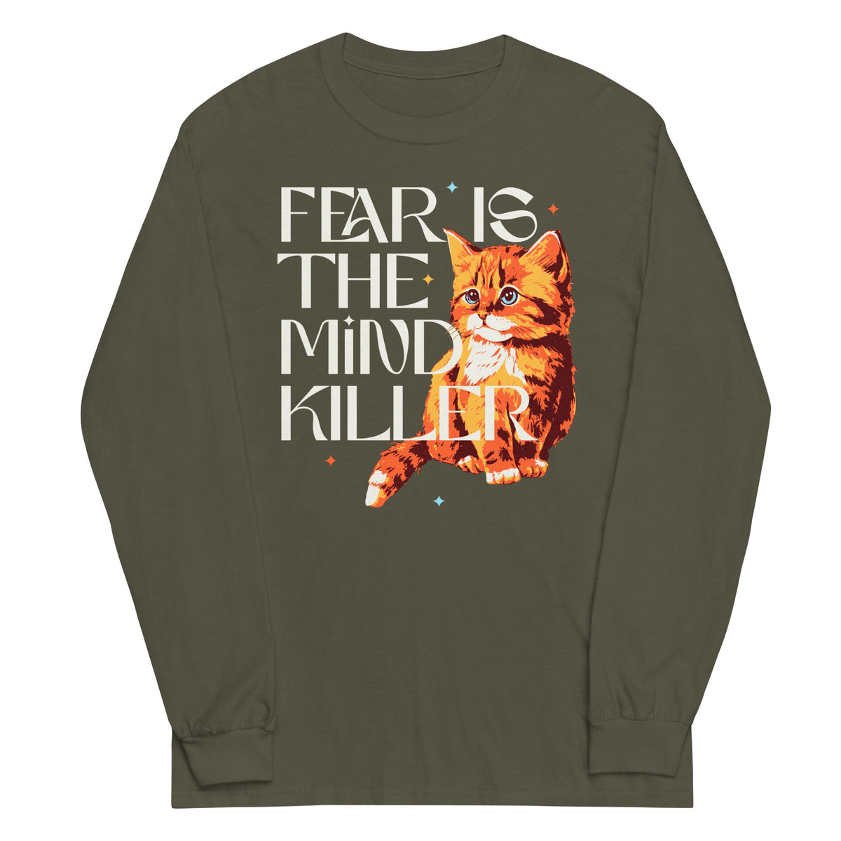 Fear Is The Mind Killer Cat Unisex Long Sleeve Tee product image 5