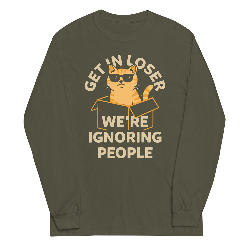 Get In Loser We're Ignoring People Unisex Long Sleeve Tee product image 5