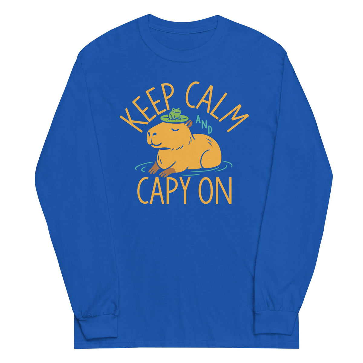 Keep Calm And Capy On Unisex Long Sleeve Tee product image 5