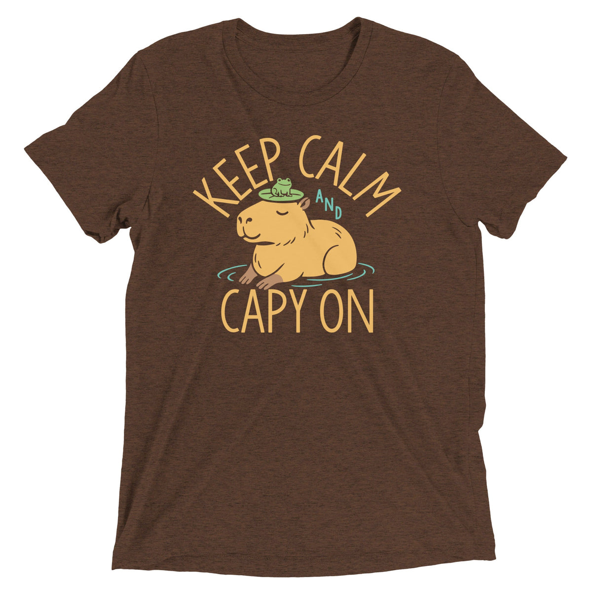 Keep Calm And Capy On Men's Tri-Blend Tee product image 4