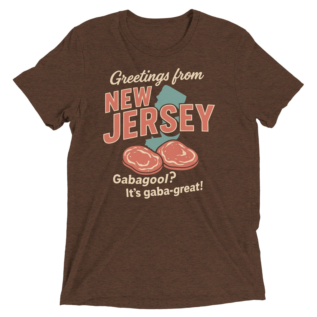 Greetings From New Jersey Men's Tri-Blend Tee product image 3