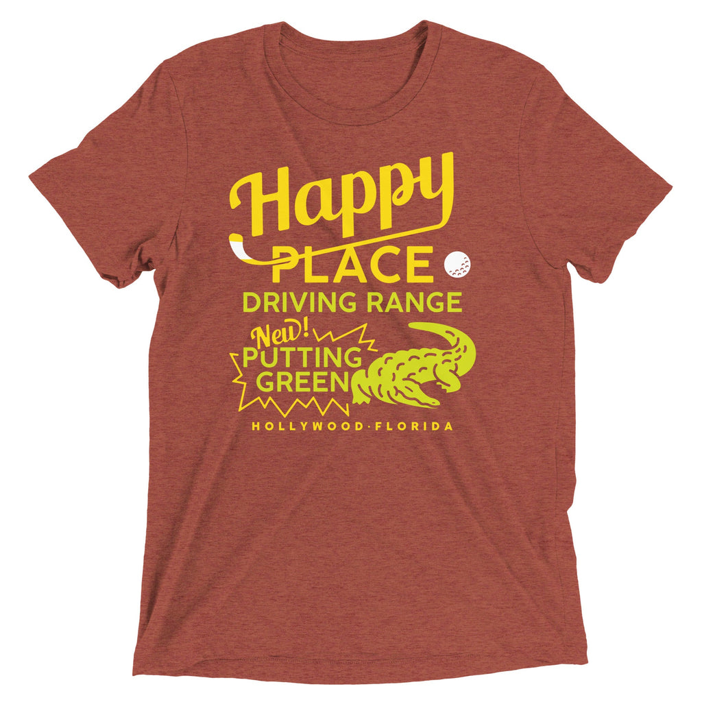 Happy Place Driving Range Men's Tri-Blend Tee product image 5