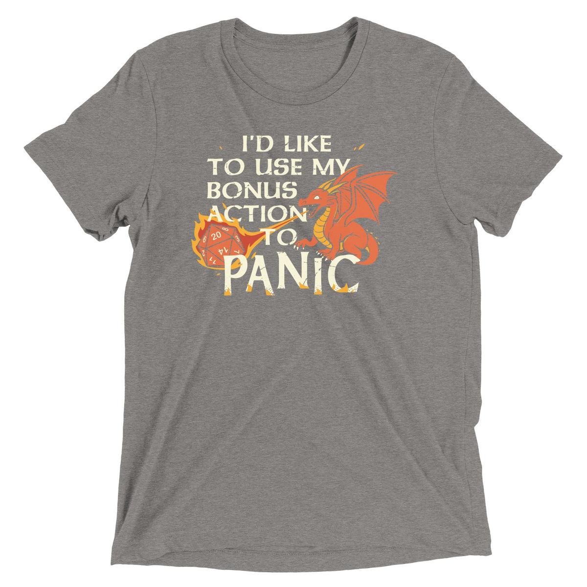 I'd Like To Use My Bonus Action To Panic Men's Tri-Blend Tee product image 7