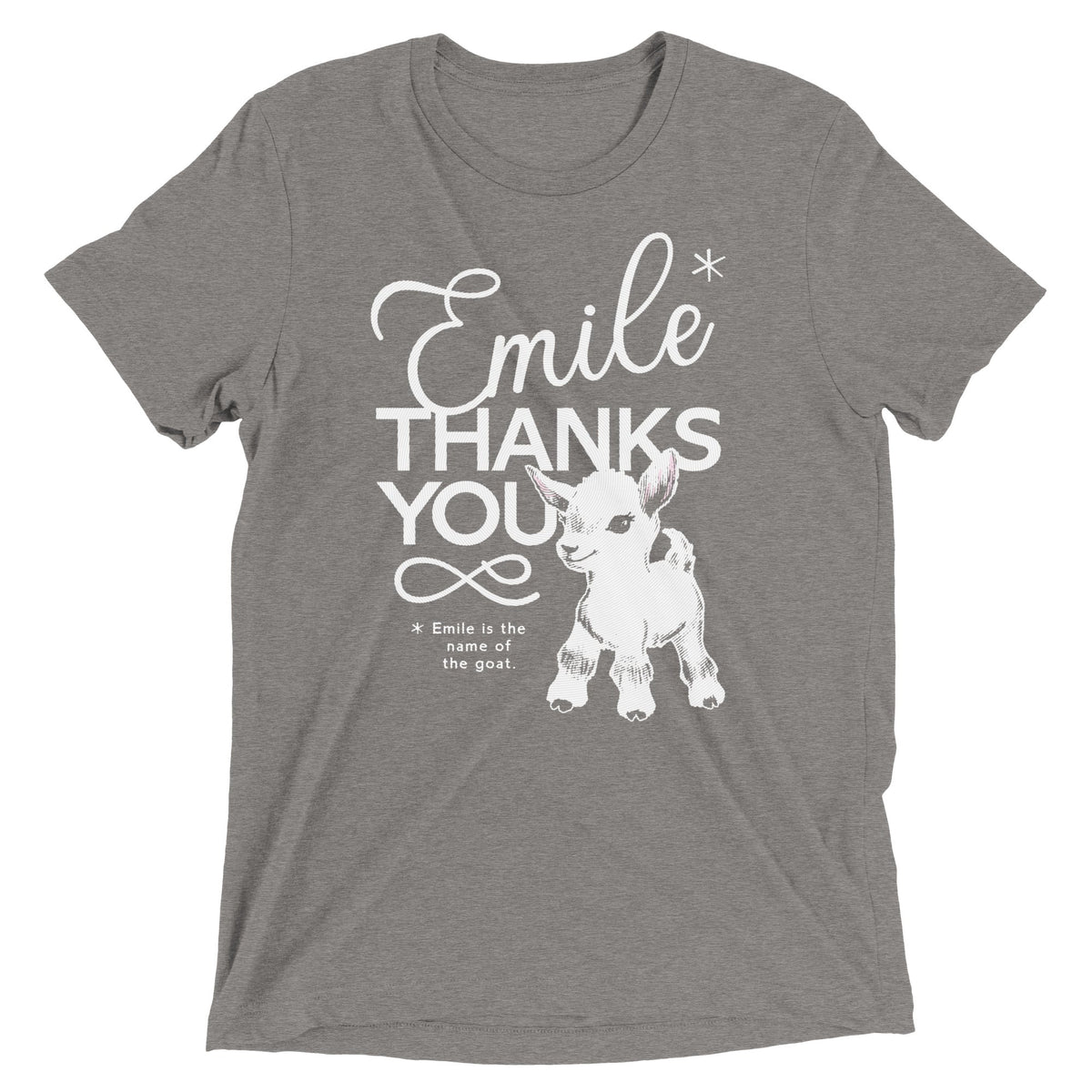 Emile Thanks You Men's Tri-Blend Tee product image 7