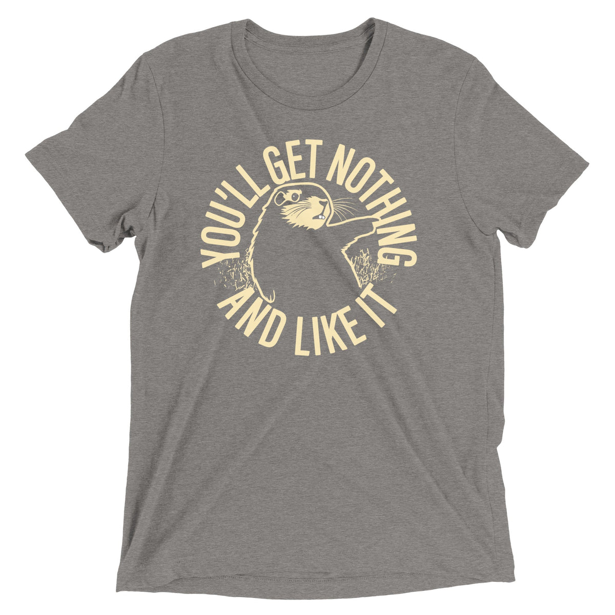 You'll Get Nothing And Like It Men's Tri-Blend Tee product image 5