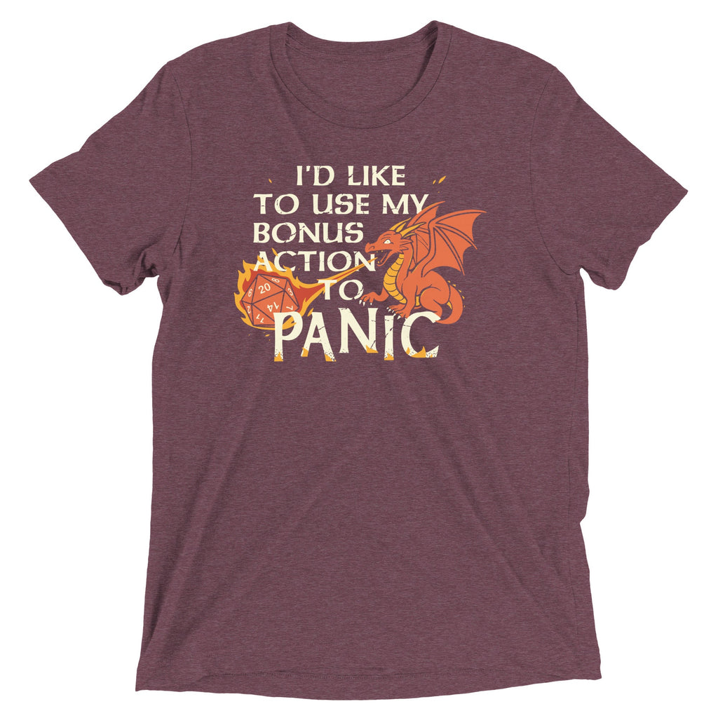 I'd Like To Use My Bonus Action To Panic Men's Tri-Blend Tee product image 6