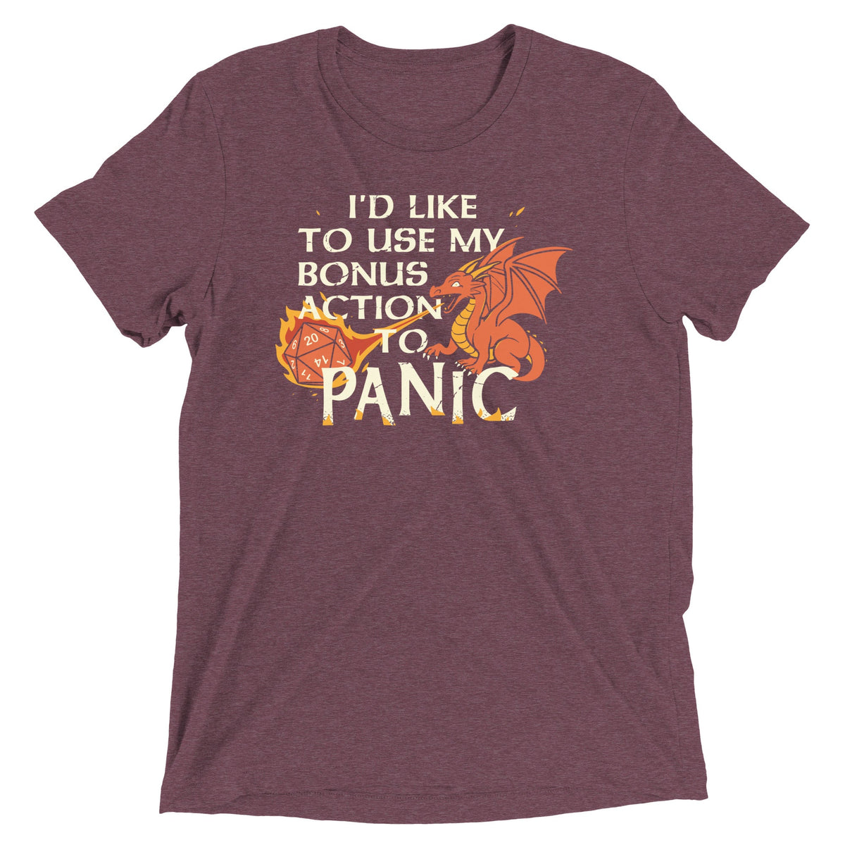 I'd Like To Use My Bonus Action To Panic Men's Tri-Blend Tee product image 6