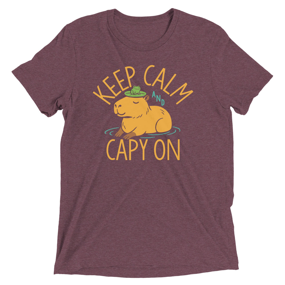 Keep Calm And Capy On Men's Tri-Blend Tee product image 6