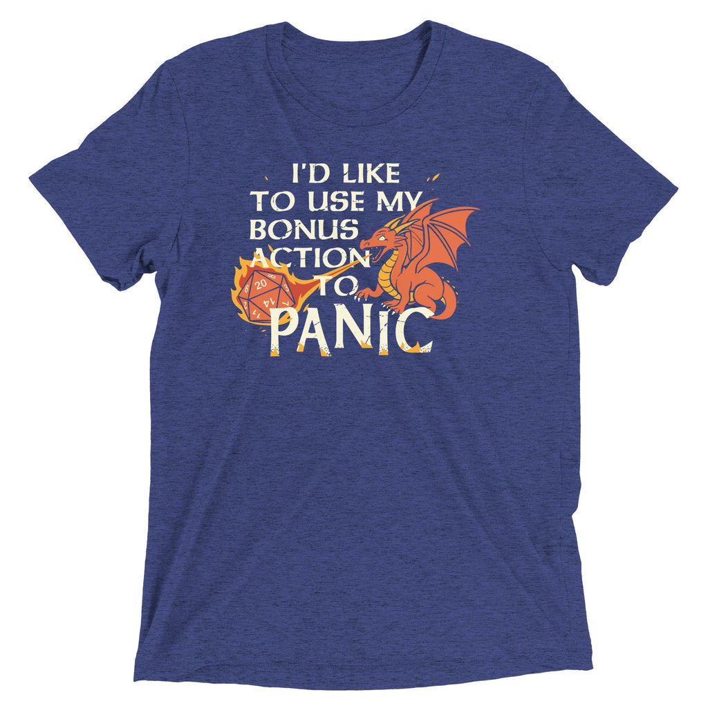 I'd Like To Use My Bonus Action To Panic Men's Tri-Blend Tee product image 4