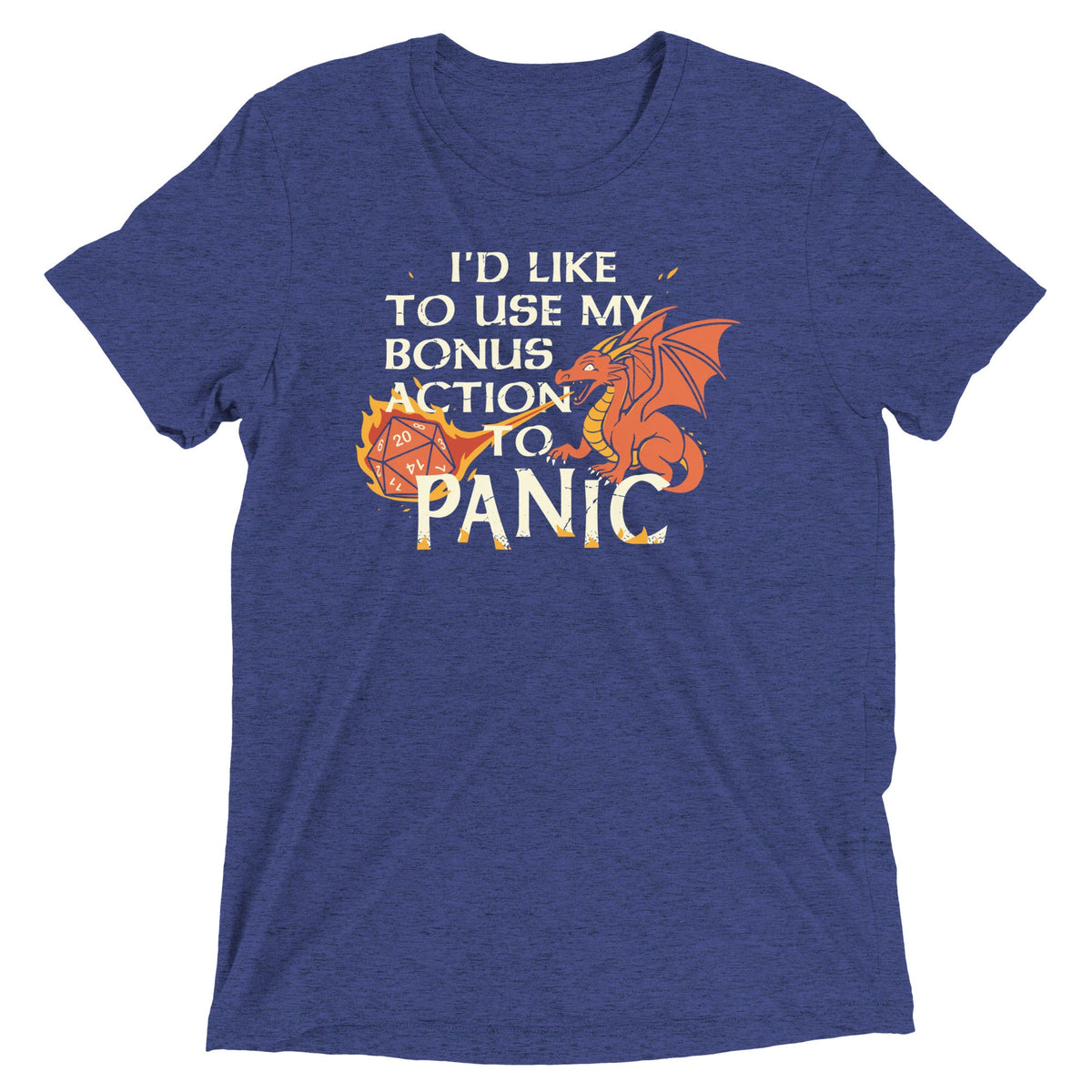 I'd Like To Use My Bonus Action To Panic Men's Tri-Blend Tee product image 4