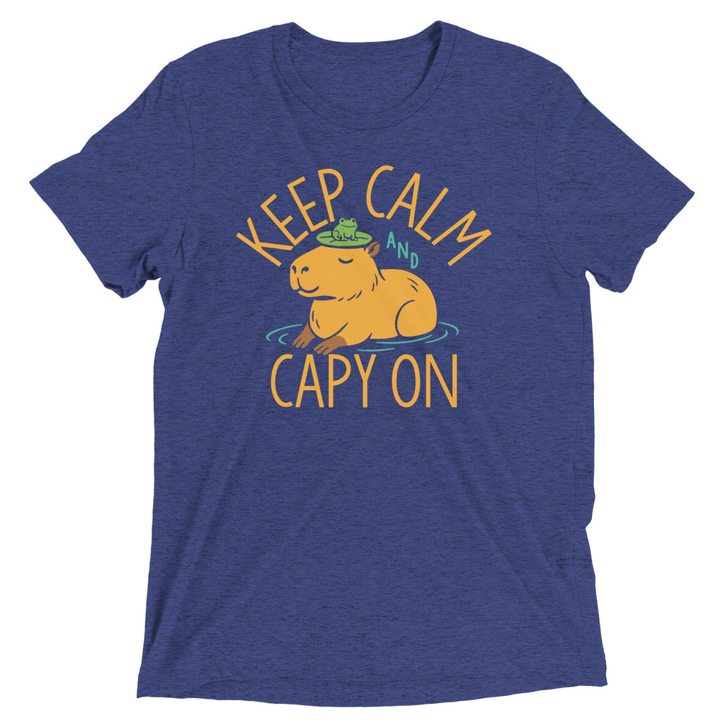 Keep Calm And Capy On Men's Tri-Blend Tee product image 1