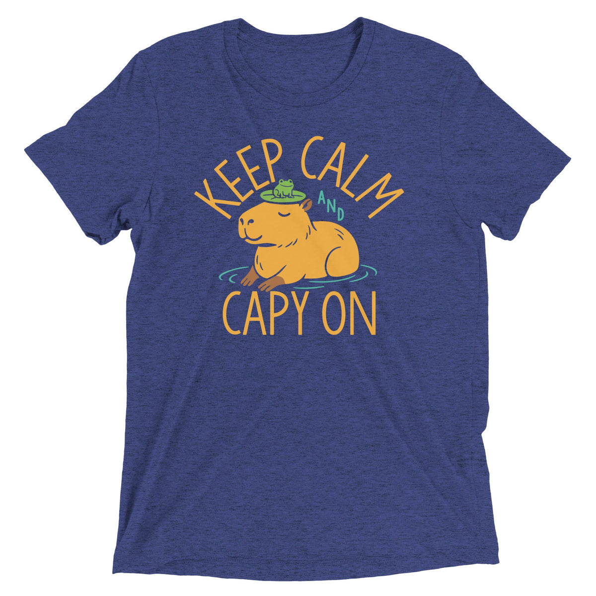 Keep Calm And Capy On Men's Tri-Blend Tee product image 1