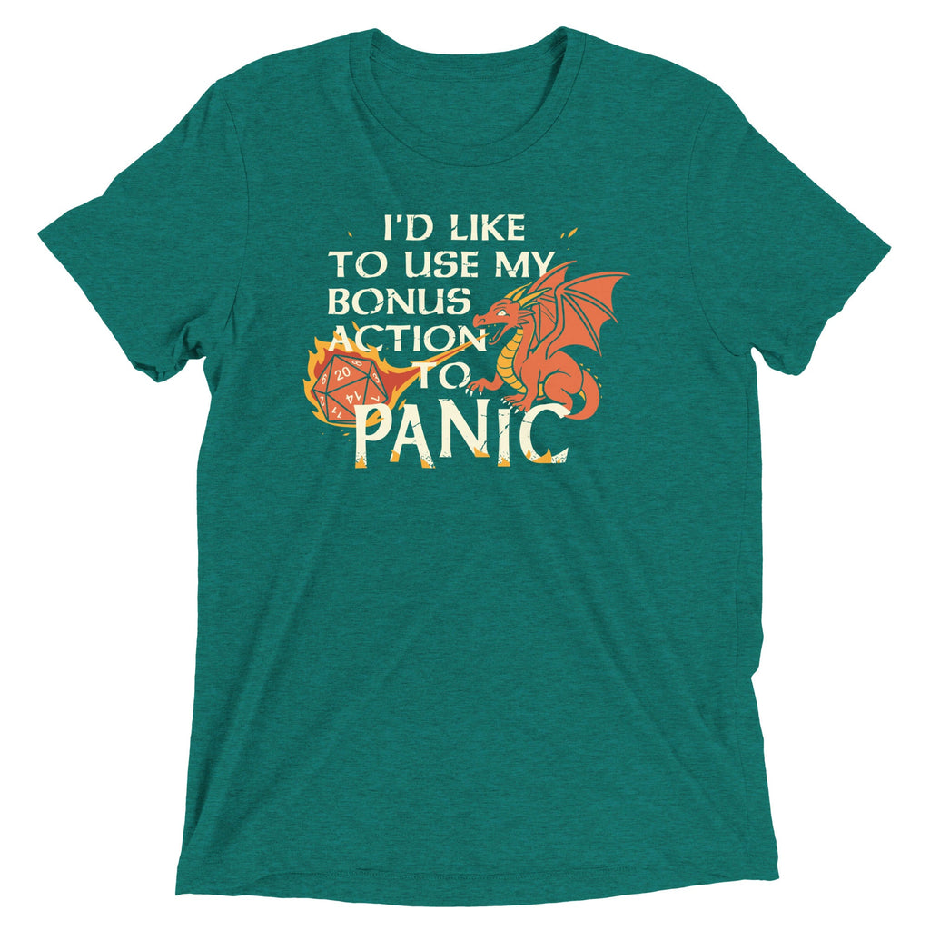 I'd Like To Use My Bonus Action To Panic Men's Tri-Blend Tee product image 5