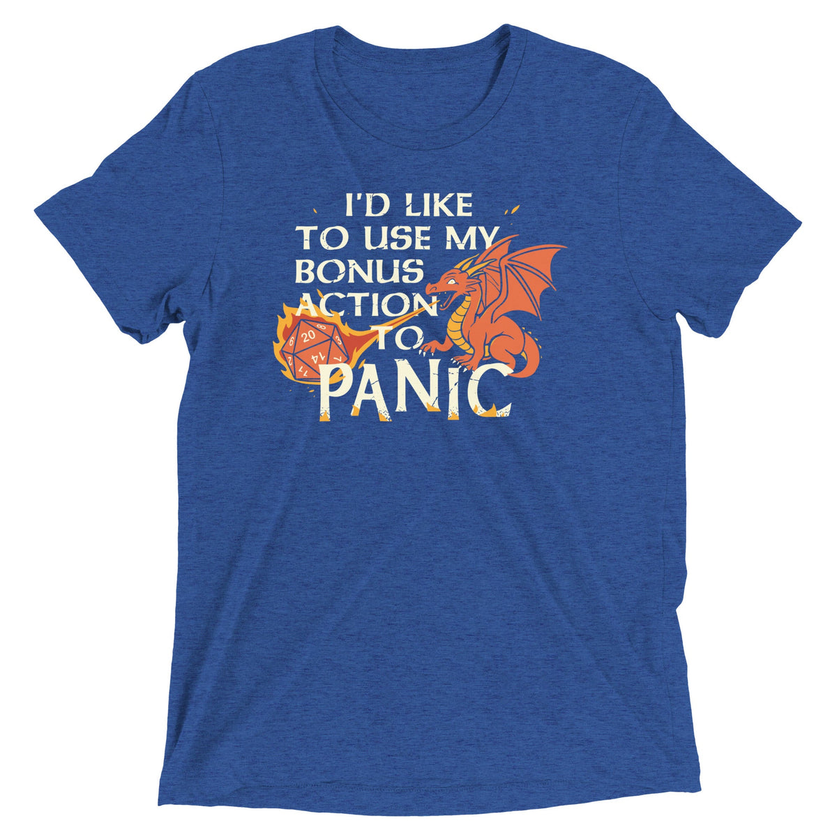 I'd Like To Use My Bonus Action To Panic Men's Tri-Blend Tee product image 3