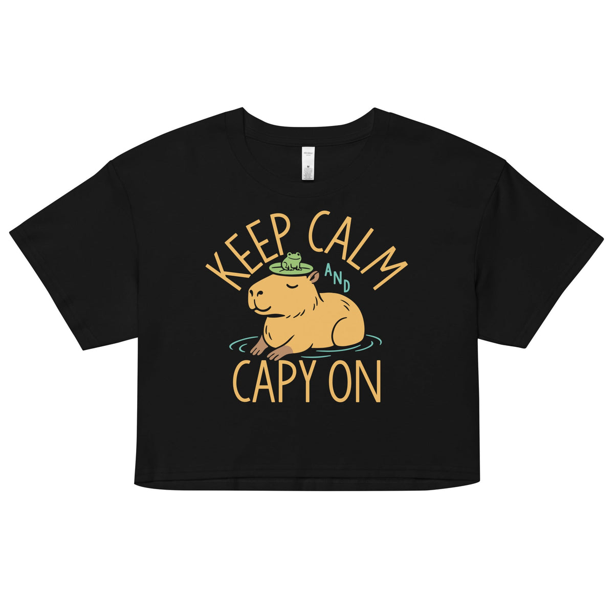 Keep Calm And Capy On Women's Crop Tee product image 1