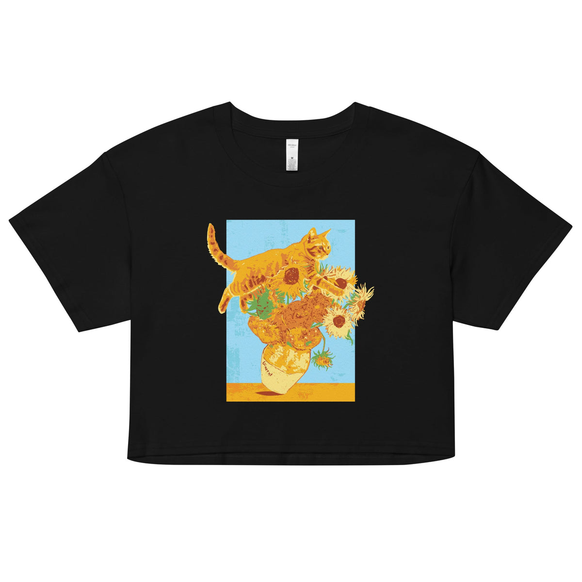 Van Gogh's Cat Women's Crop Tee product image 2
