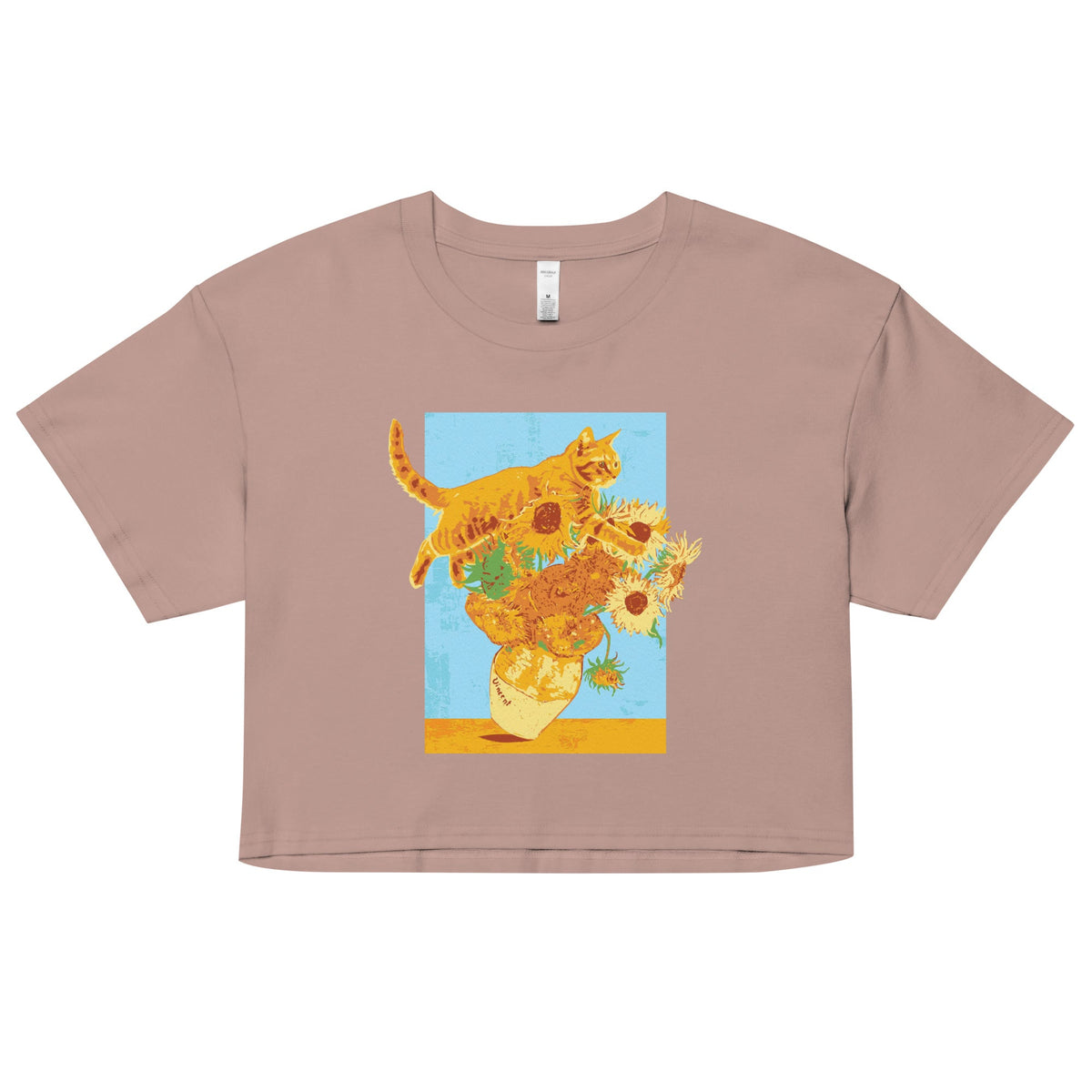 Van Gogh's Cat Women's Crop Tee product image 3