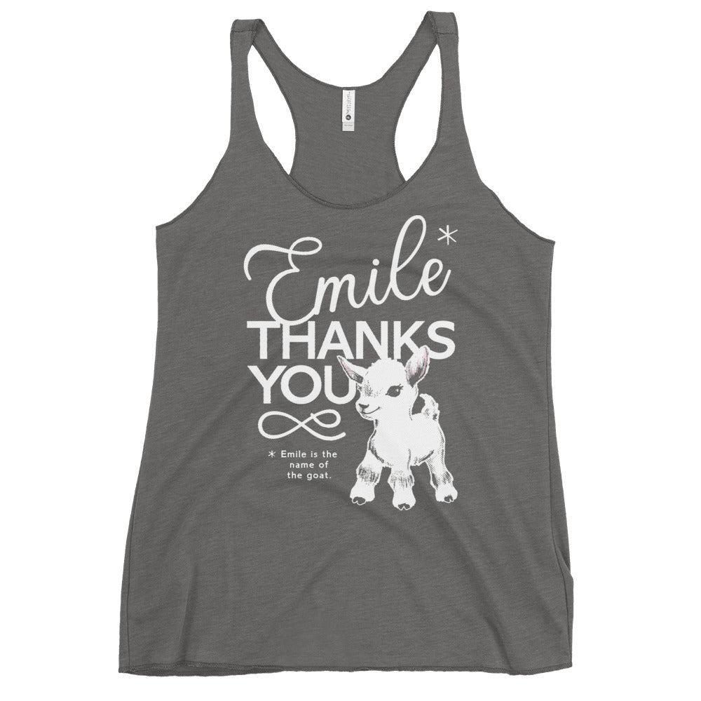 Emile Thanks You Women's Racerback Tank