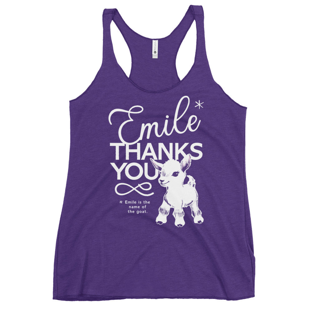 Emile Thanks You Women's Racerback Tank