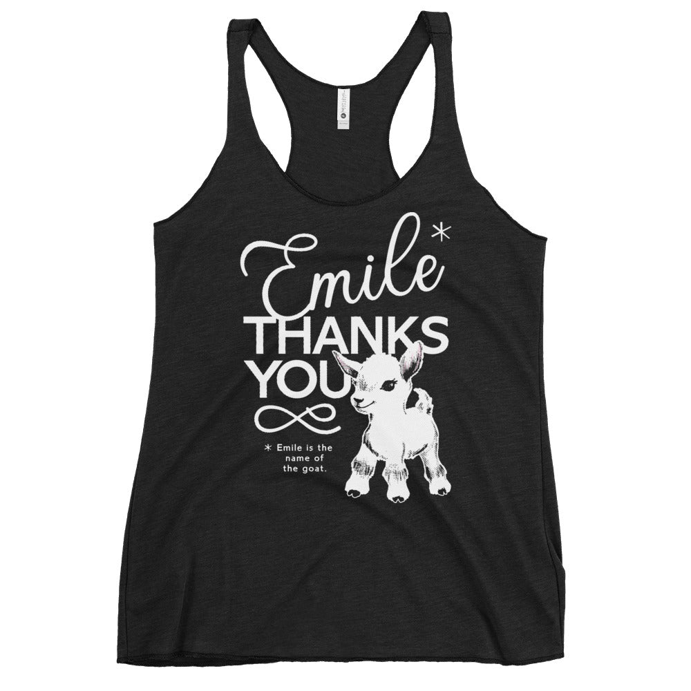 Emile Thanks You Women's Racerback Tank