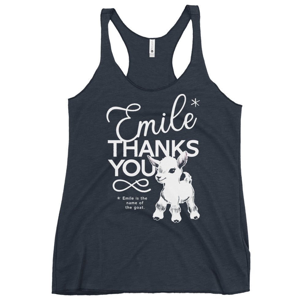 Emile Thanks You Women's Racerback Tank