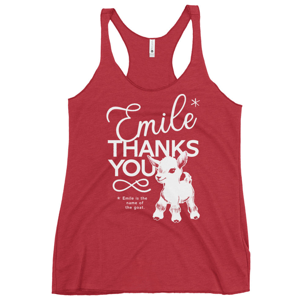 Emile Thanks You Women's Racerback Tank