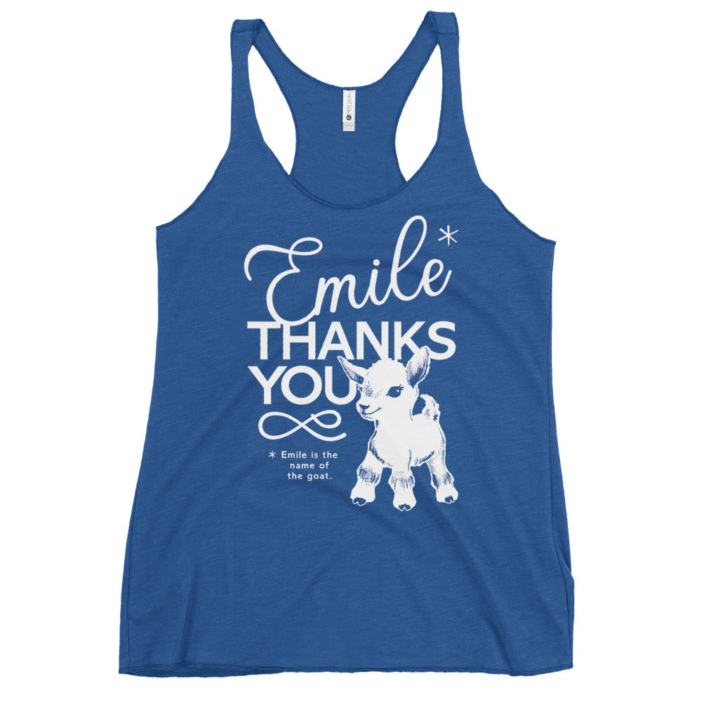Emile Thanks You Women's Racerback Tank