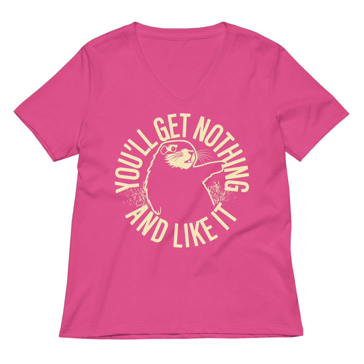 You'll Get Nothing And Like It Women's V-Neck Tee product image 6