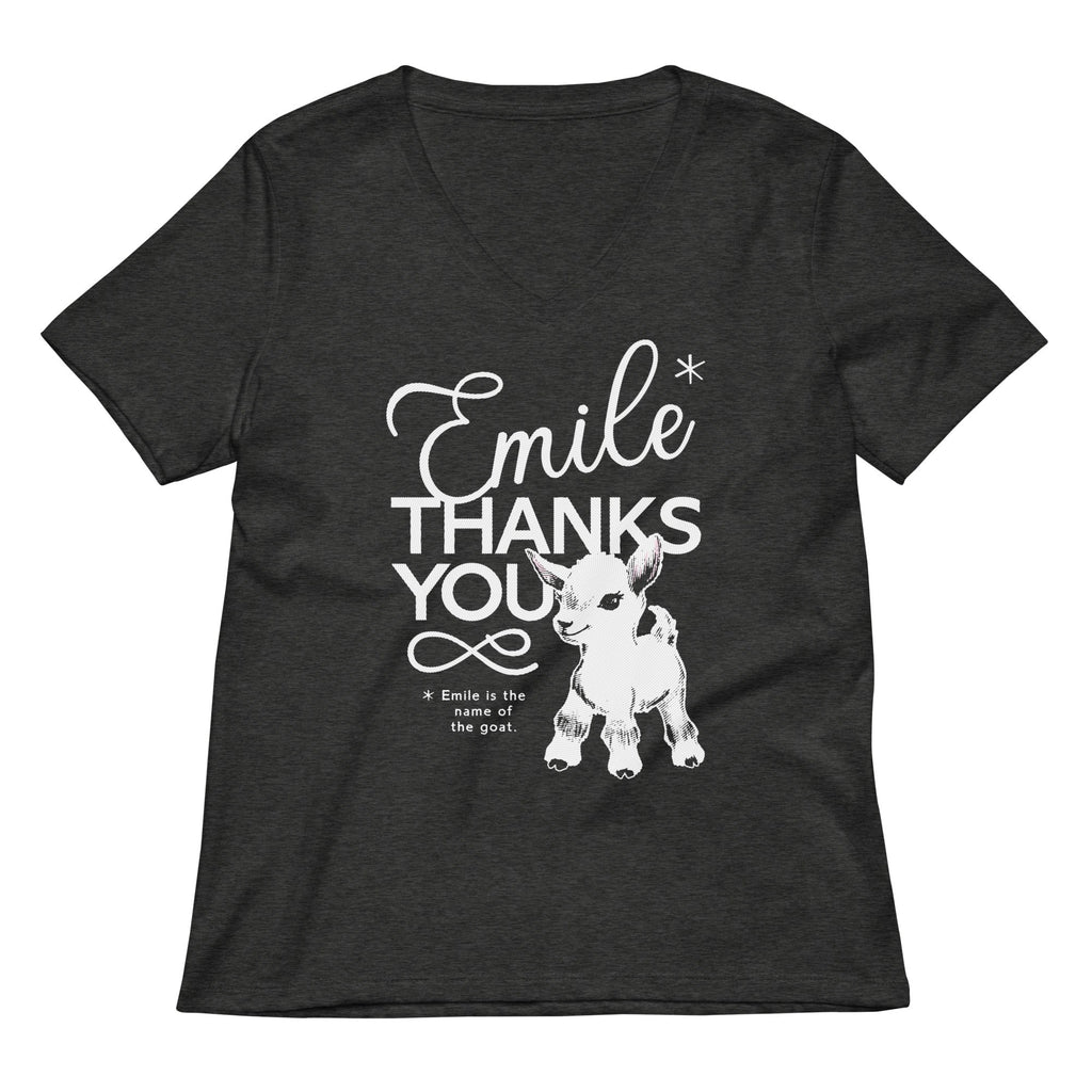 Emile Thanks You Women's V-Neck Tee product image 4