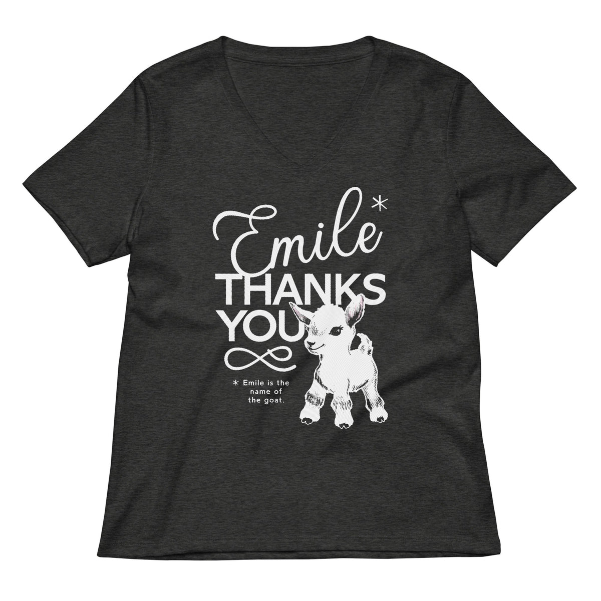Emile Thanks You Women's V-Neck Tee product image 4