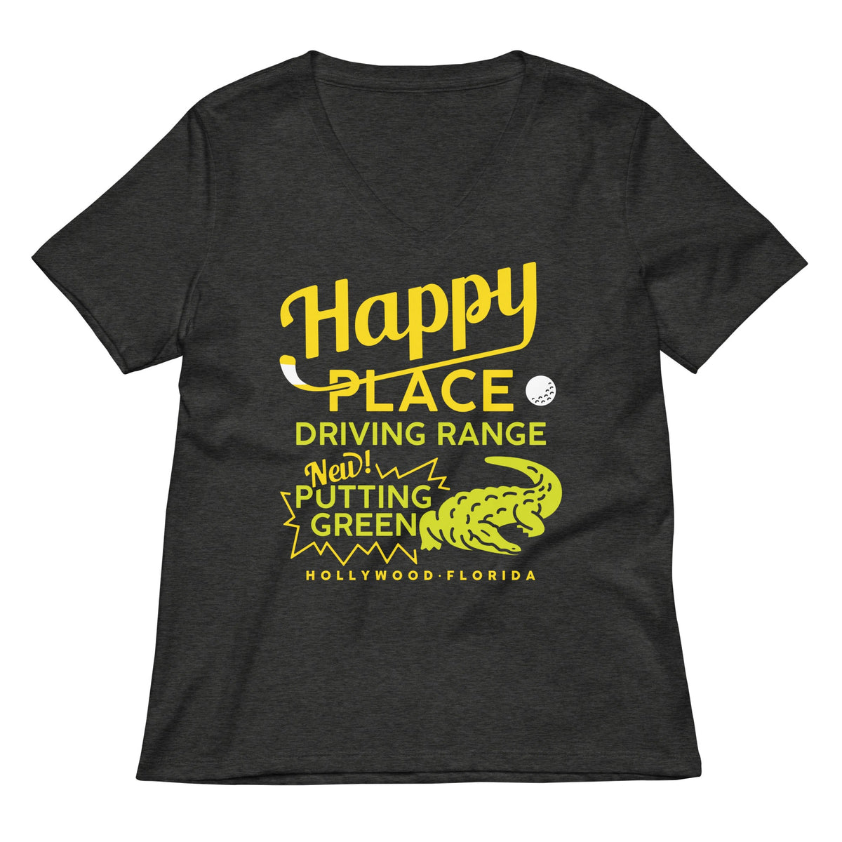 Happy Place Driving Range Women's V-Neck Tee product image 3