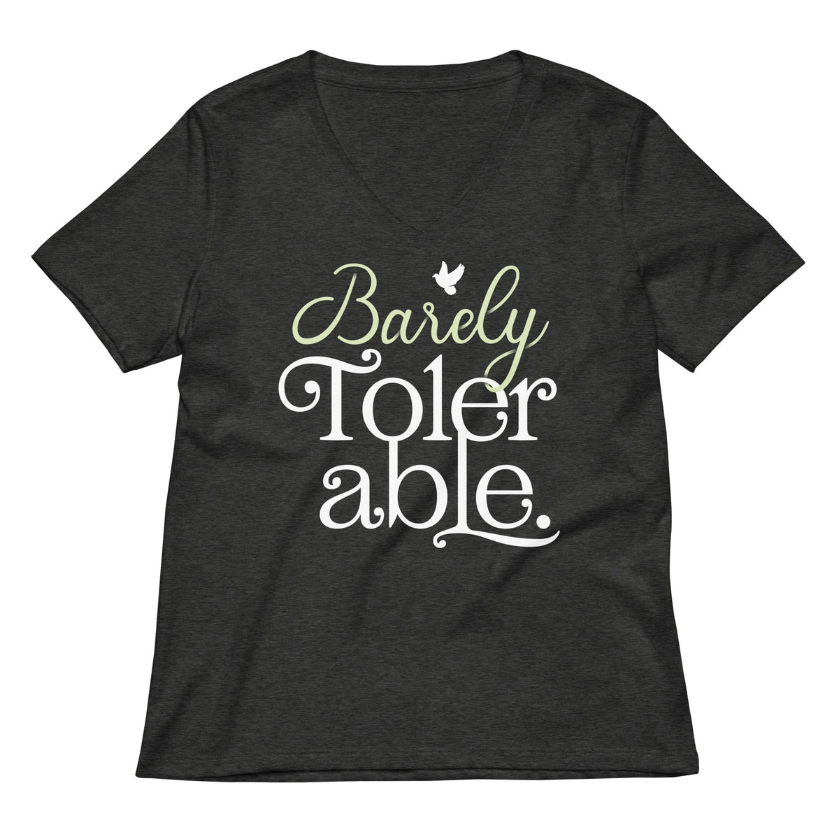 Barely Tolerable Women's V-Neck Tee product image 1