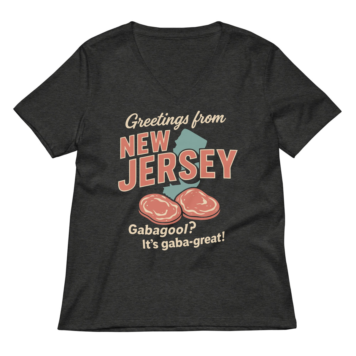 Greetings From New Jersey Women's V-Neck Tee product image 1