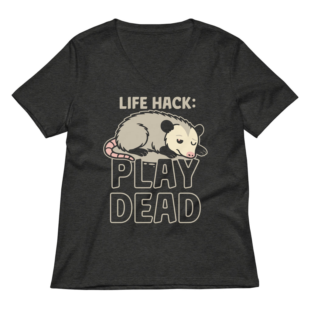 Life Hack Play Dead Women's V-Neck Tee product image 4