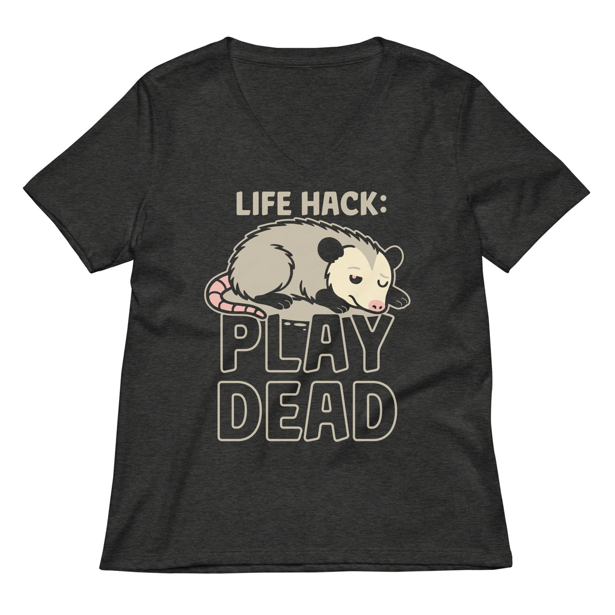 Life Hack Play Dead Women's V-Neck Tee product image 4