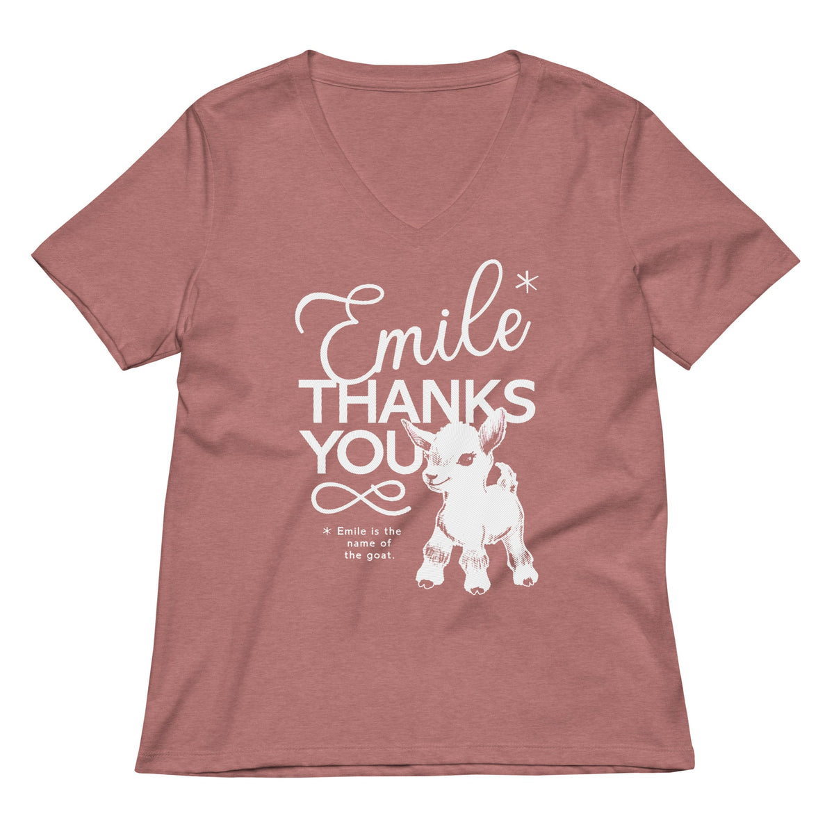 Emile Thanks You Women's V-Neck Tee product image 5