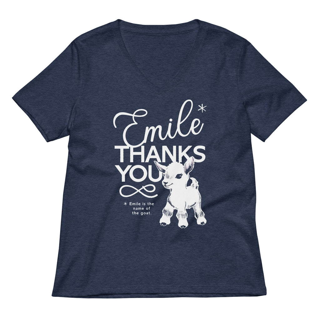 Emile Thanks You Women's V-Neck Tee product image 3