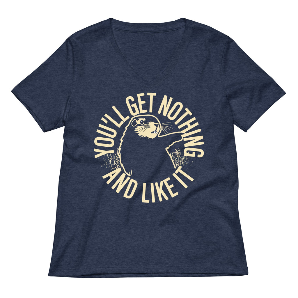You'll Get Nothing And Like It Women's V-Neck Tee product image 3