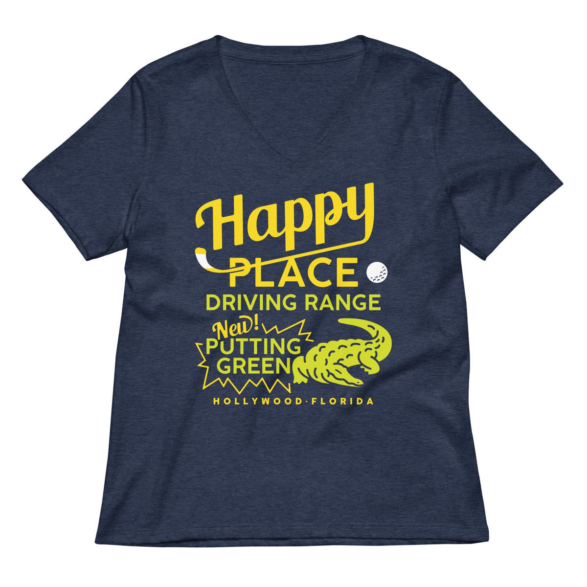 Happy Place Driving Range Women's V-Neck Tee product image 2
