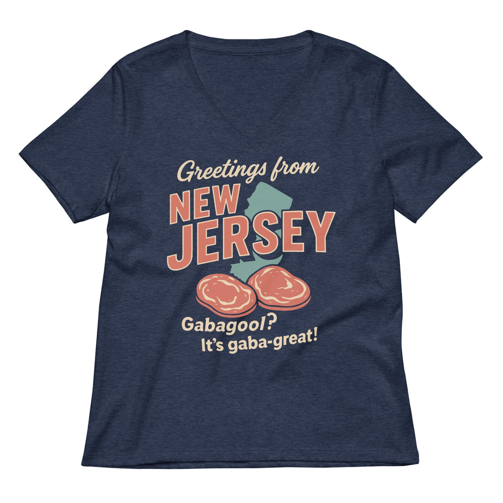 Greetings From New Jersey Women's V-Neck Tee product image 3
