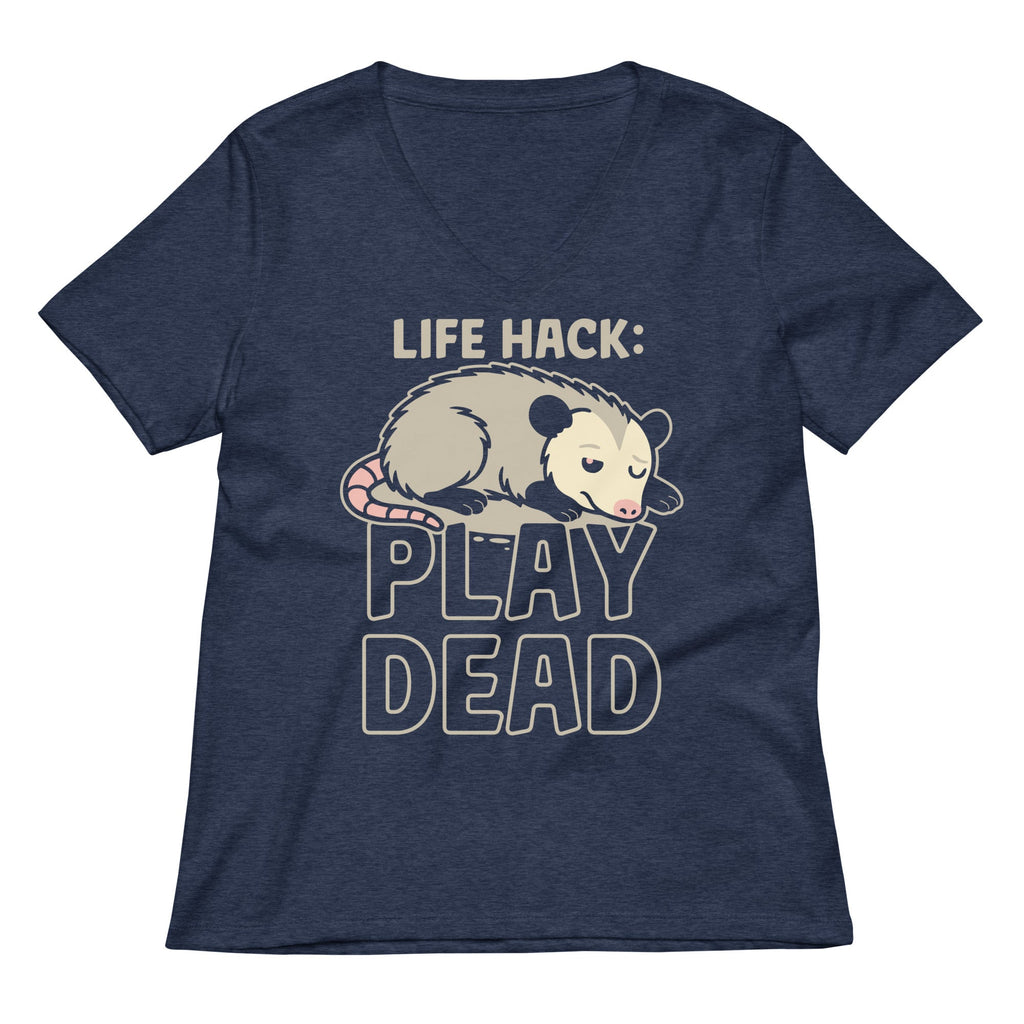 Life Hack Play Dead Women's V-Neck Tee product image 3