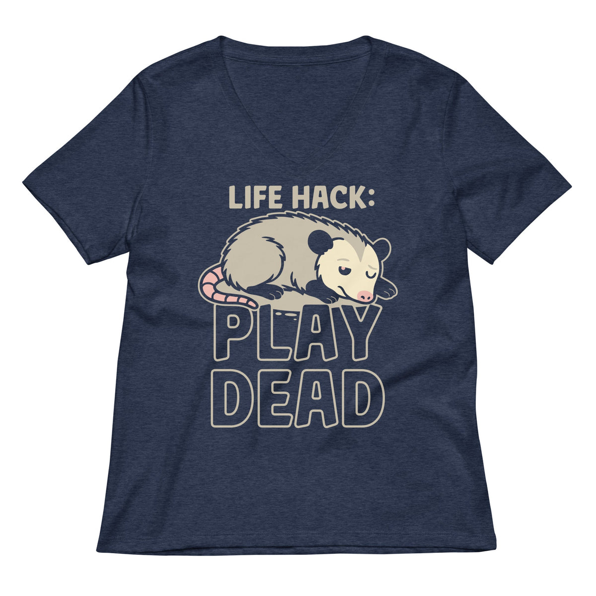 Life Hack Play Dead Women's V-Neck Tee product image 3