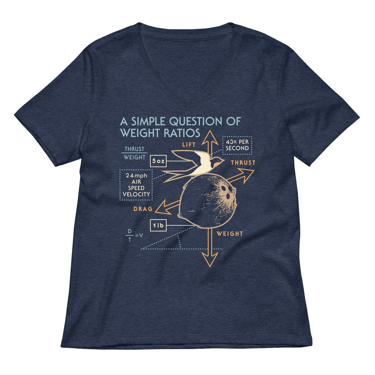 A Simple Question Of Weight Ratios Women's V-Neck Tee product image 1