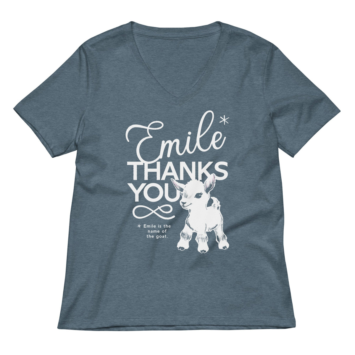 Emile Thanks You Women's V-Neck Tee product image 1