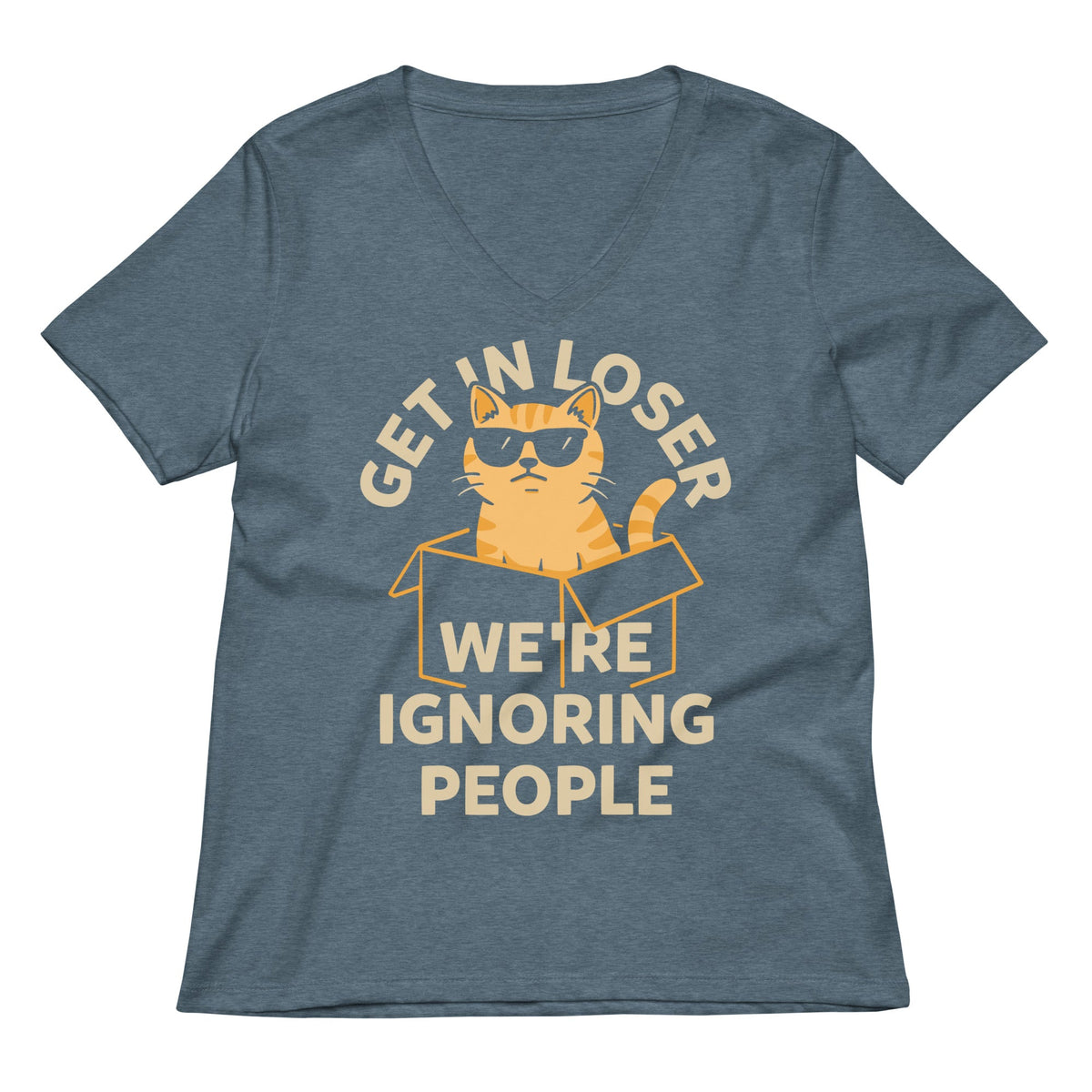 Get In Loser We're Ignoring People Women's V-Neck Tee product image 4