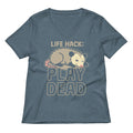 Life Hack Play Dead Women's V-Neck Tee product image 1
