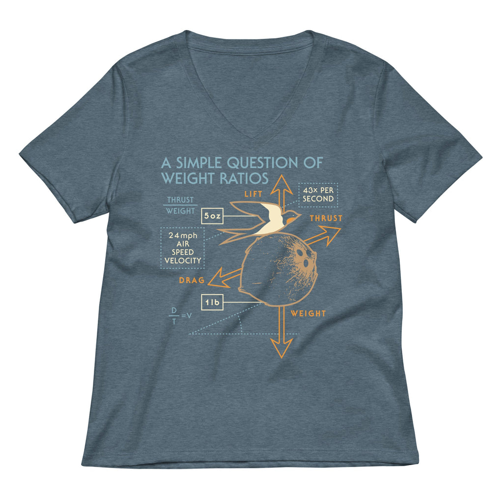 A Simple Question Of Weight Ratios Women's V-Neck Tee product image 4