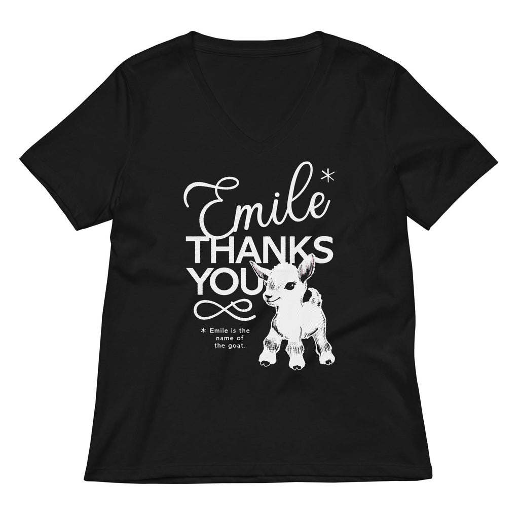 Emile Thanks You Women's V-Neck Tee product image 2