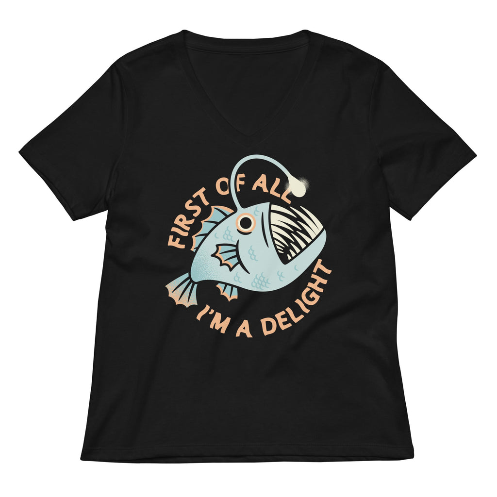 First Of All I'm A Delight Women's V-Neck Tee product image 3